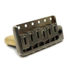 MannMade USA MannMade USA Tremolo Bridge - Nickel Relic w/ Brass Block - fits modern Strat style guitars