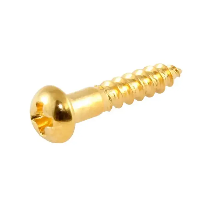 Allparts Tuning Key Mounting Screws - Long - Gold - Set of 6
