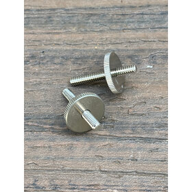 MannMade USA TruVintage MannMade USA '50's Gibson Replica ABR-1 Bridge Thumbwheels & Posts - Nickel