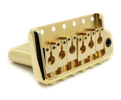 MannMade USA MannMade USA Tremolo Bridge - Gold/Tumbled Saddles - fits PRS style guitars