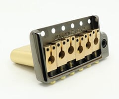 MannMade USA MannMade USA Tremolo Bridge - Black Nickel Hybrid/Tumbled Saddles  - fits PRS style guitars