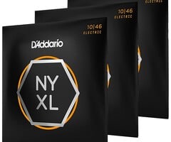 D'Addario D'Addario NYXL1046-3P Nickel Wound Electric Guitar Strings, Regular Light, 10-46, 3 Pack