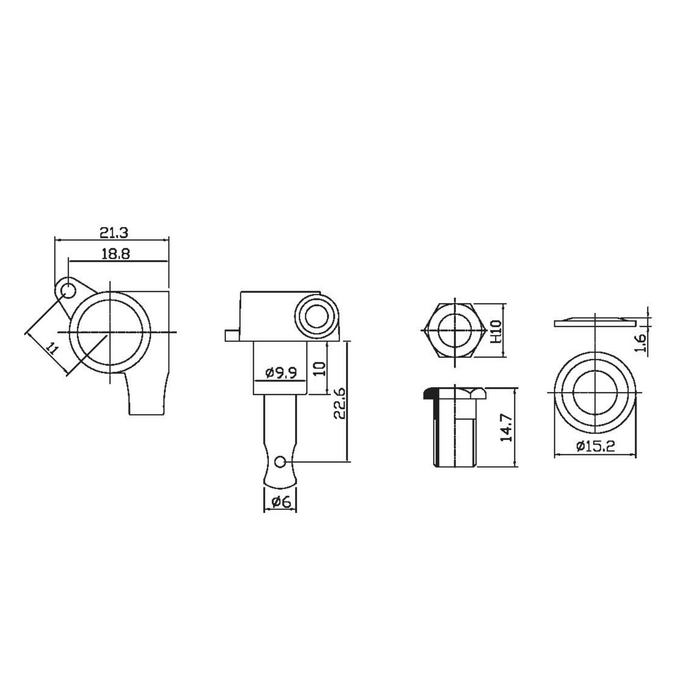 MannMade USA MannMade USA SE Locking Tuner Set - 7 String - Nickel