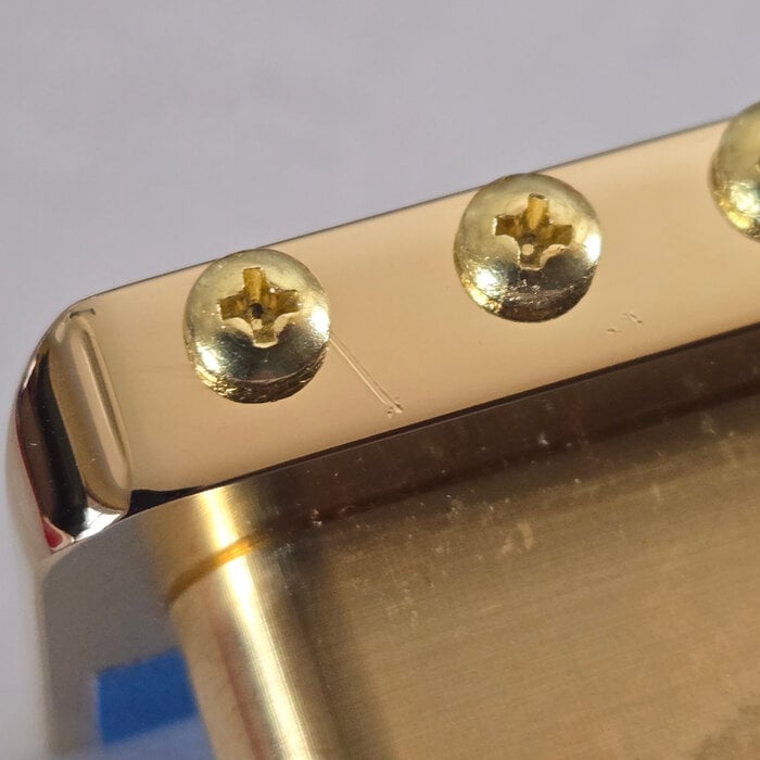 MannMade USA MannMade USA Tremolo Bridge - Gold/Polished Saddles - fits PRS style guitars - Slightly Imperfect