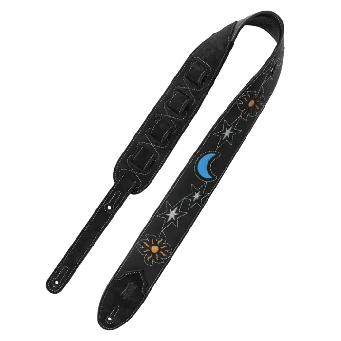 Levy's Levy's Sunbird Series Guitar Strap - Black Sun and Moon