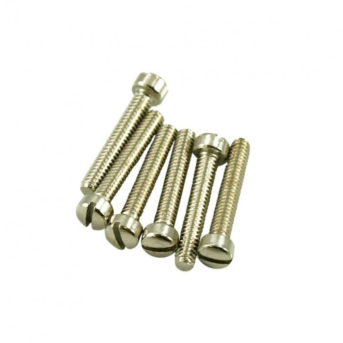 MannMade USA Humbucker Pole Piece Screw Set (6pc) - US - Nickel