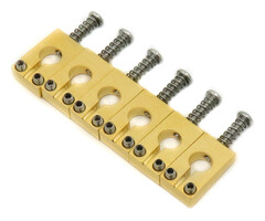 MannMade USA MannMade USA - PRS SE Silver Sky® Bridge Saddles - Tumbled - Gold