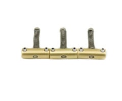 MannMade USA MannMade USA Straight Bridge Saddles - Fender Vintage Style - Brass