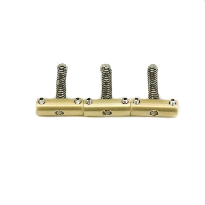 MannMade USA MannMade USA Straight Bridge Saddles - Fender Vintage Style - Brass