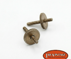 MannMade USA TruVintage MannMade USA '50's Gibson Replica ABR-1 Bridge Thumbwheels & Posts - Nickel Relic