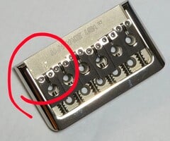 MannMade USA MannMade USA Hardtail Bridge - Nickel - fits PRS 277 - Holcomb style guitars - Slightly Imperfect