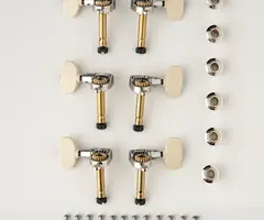 PRS Guitars PRS Phase III Tuners w/ Wing Button, Locking, Collar Design, Ivory Buttons, Set of Six