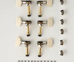 PRS Guitars PRS Phase III Tuners w/ Wing Button, Locking, Shaft Design, Ivory Buttons, Set of Six
