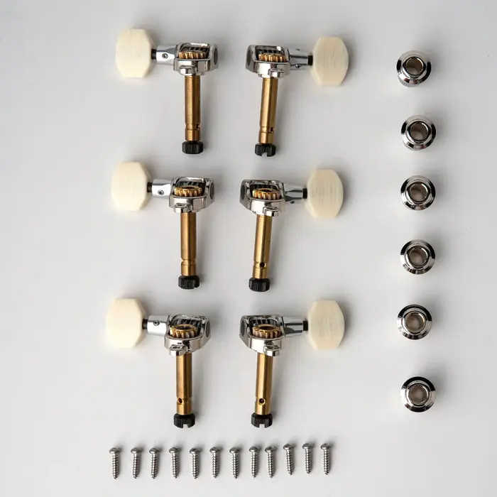PRS Guitars PRS Phase III Tuners w/ Faux Bone Buttons, Locking, Collar Design, Set of Six