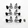 PRS-Designed SE Locking Tuners w/ Wing Button - Nickel w/ Black Buttons