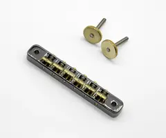 PRS Guitars PRS Two-Piece Bridge W/Studs & Thumbwheels - Smoked Black w/ Brass Saddles & Thumbwheels