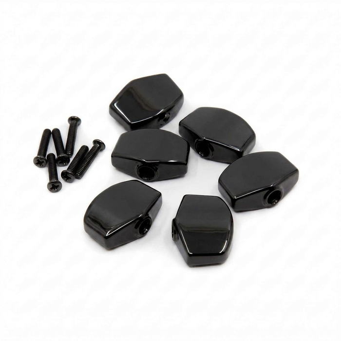 MannMade USA MannMade USA Tuner Buttons, Large - Black Chrome - Fits PRS SE Tuners