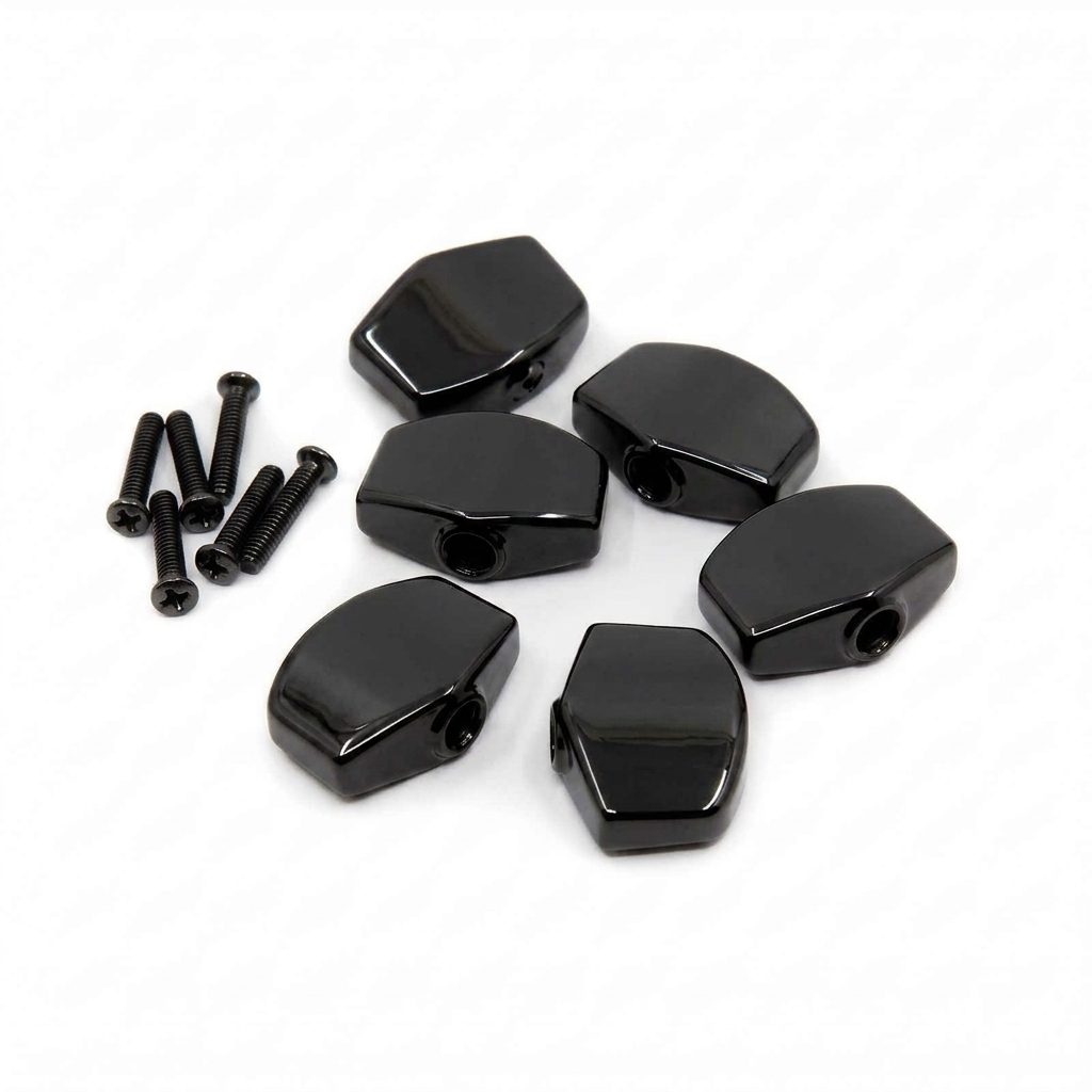 MannMade USA MannMade USA Tuner Buttons, Large - Black Chrome - Fits PRS SE Tuners