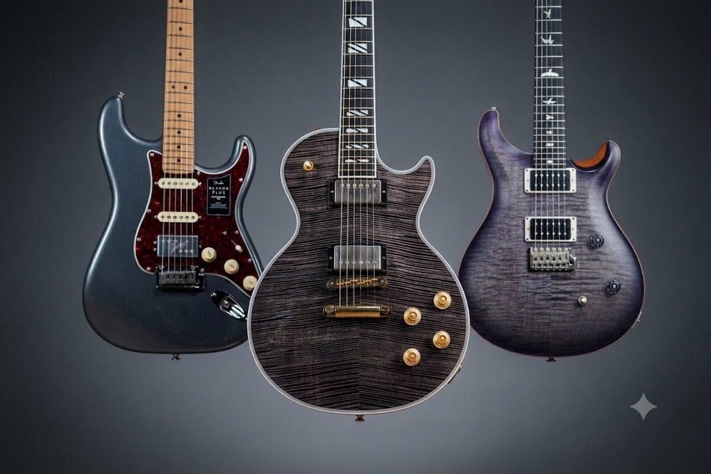 Why does a same guage of  guitar strings feel stiffer on a longer scale guitar (Fender) versus  a short scale guitar (Gibson) ?