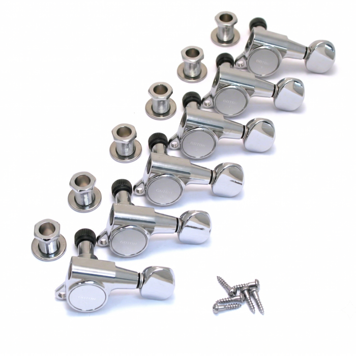 Gotoh Gotoh Mini Keys - Inline Locking Tuners - Chrome - Set of 6