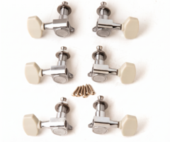 PRS Guitars PRS-Designed Non-Locking Tuners w/ Wing Button - Chrome w/ Ivory Buttons