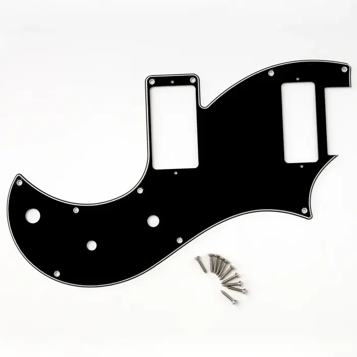 PRS Guitars PRS Vela S2 Pickguard, 3-Ply - For Models w/ Narrowfield Pickup - Black, White, Black
