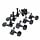 MannMade USA SE Locking Tuner Set - 7 String - Black Chrome