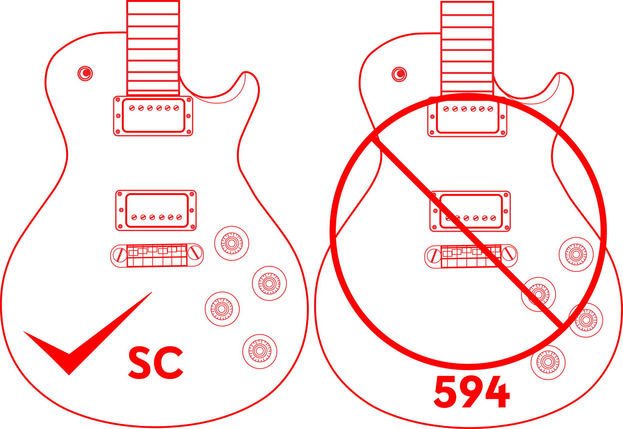 Gunstreet Gunstreet Classic PRS "SC" Single Cut Coil tapping Solderless Wiring Harness
