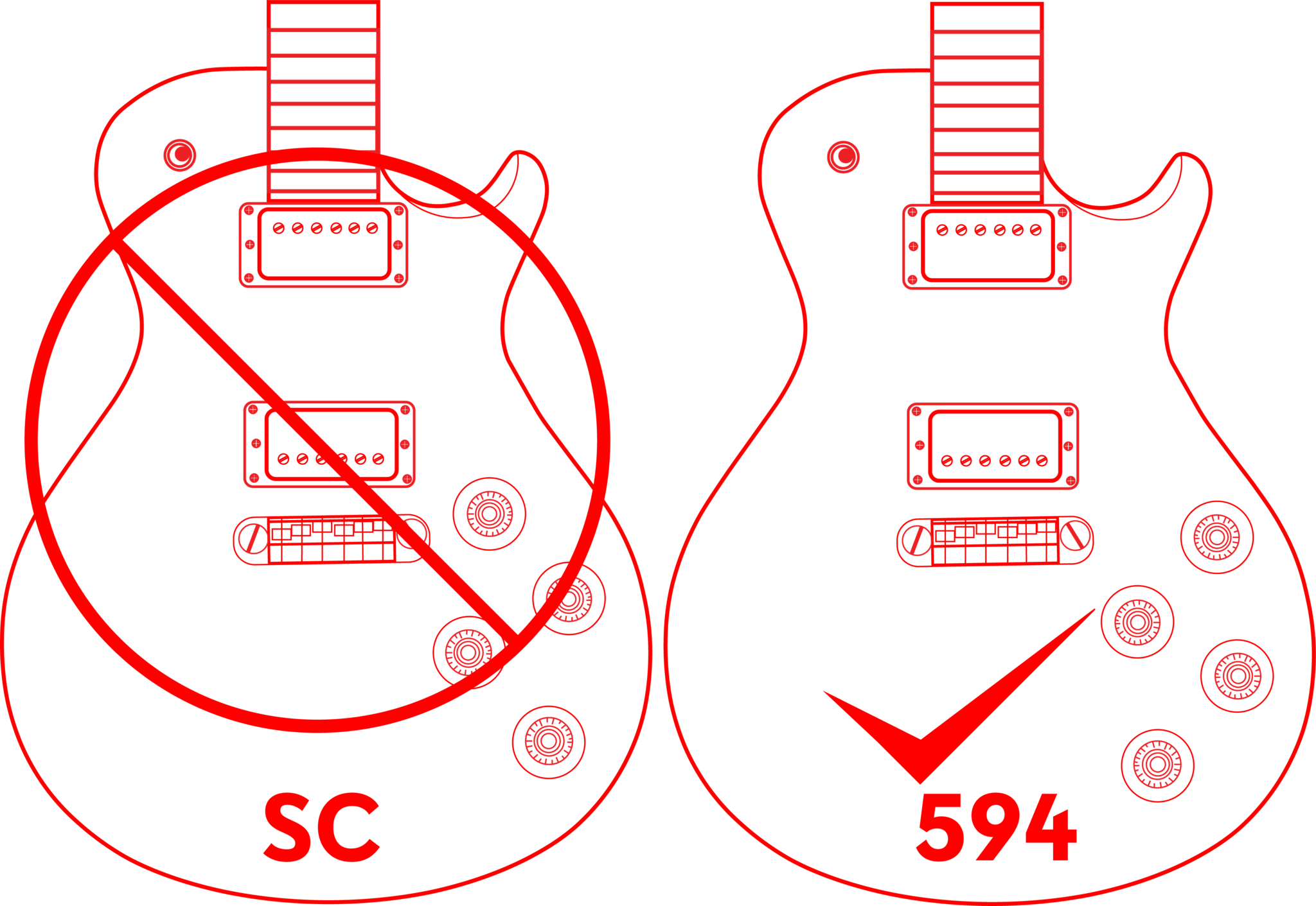 Gunstreet Gunstreet Classic PRS 594 Single Cut Coil tapping Solderless Wiring Harness
