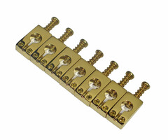 MannMade USA MannMade USA Bridge Saddles - PRS - Polished - Gold - 7-String