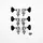 PRS-Designed Tuners w/ Wing Buttons, Non-Locking - Chrome w/ Black Buttons