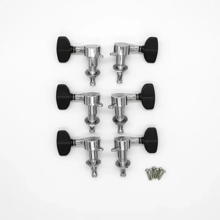 PRS Guitars PRS-Designed Tuners w/ Wing Buttons, Non-Locking - Chrome w/ Black Buttons