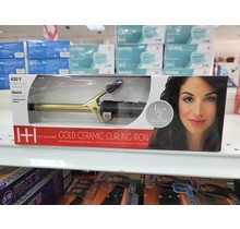 HOT & HOTTER GOLD CERAMIC CURLING IRON 1/2" #5862
