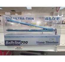 BABYLISS PRO NANO TITANIUM ULTRA THIN FLAT IRON 1 1/2"