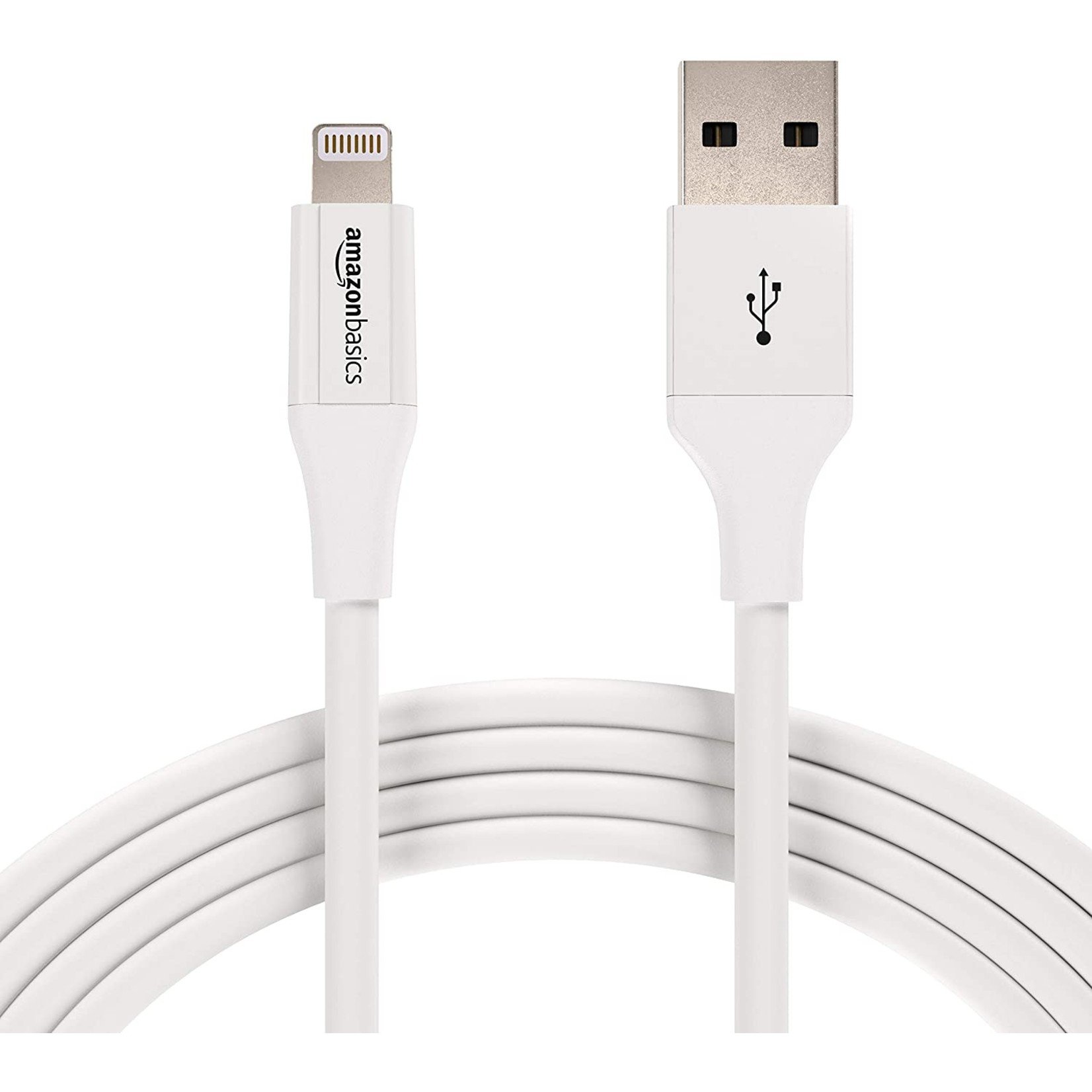 AMAZON AmazonBasics Lightning to USB A Cable, MFi Certified iPhone Charger, White, 10 Foot