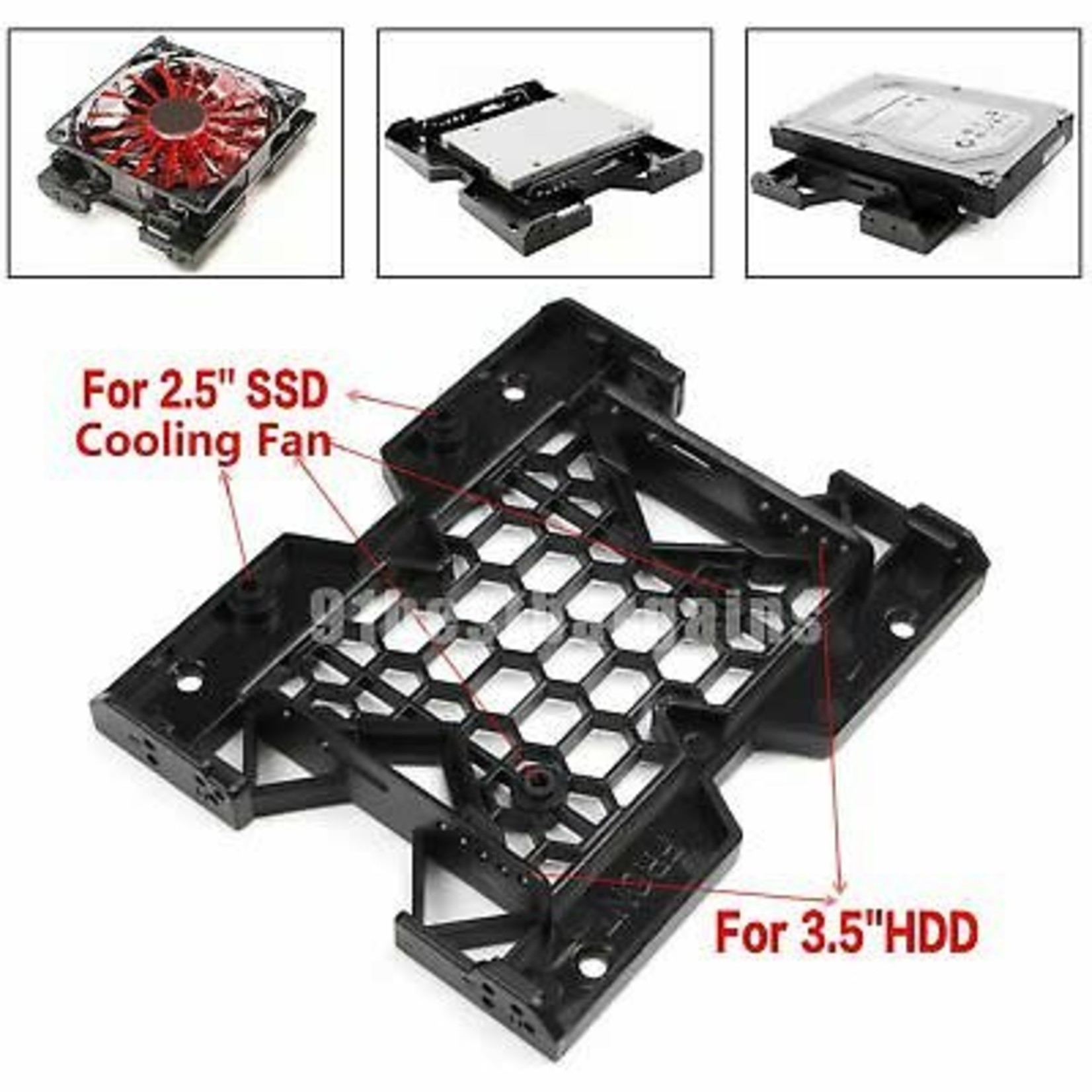 MISC 2.5 / 3.5 to 5.25 Drive Bay Computer Case Adapter HDD Mounting Bracket SSD