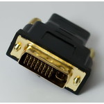 MISC 24+5 HDMI Female to DVI-I (DUAL LINK) Male Standard Black Connector Adapter