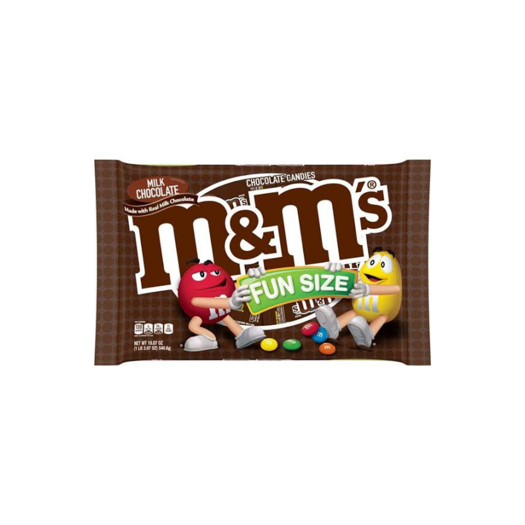 M&M s Fun Size Milk Chocolate, 20 Pound per Pack, 1 per Case