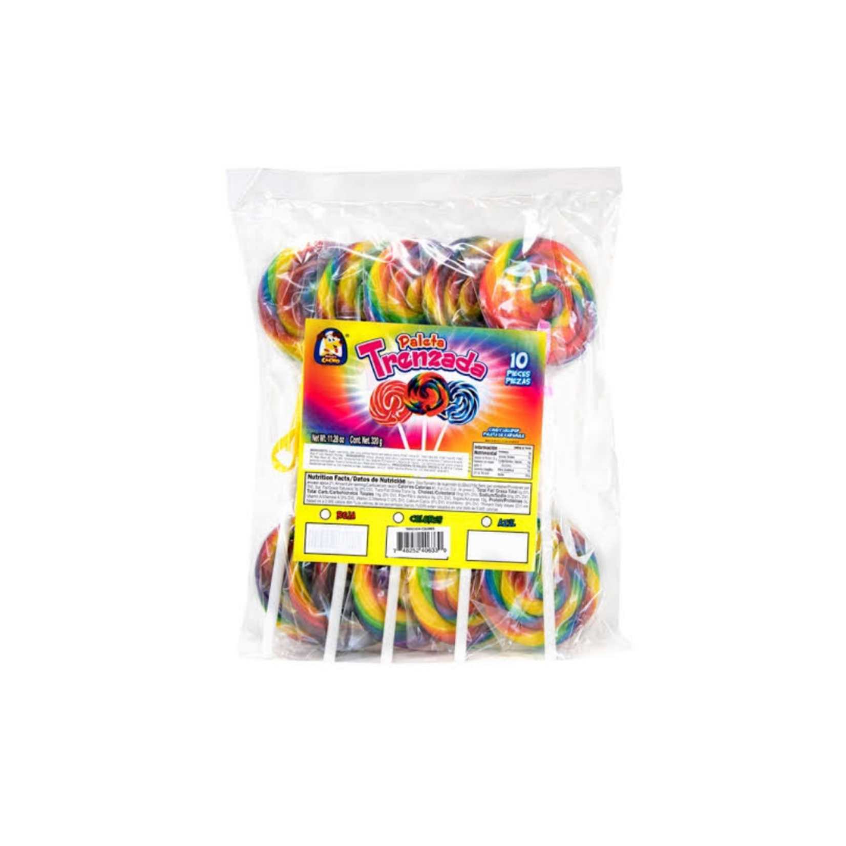 El Azteca Swirl Lollipop Paleta Trenzada