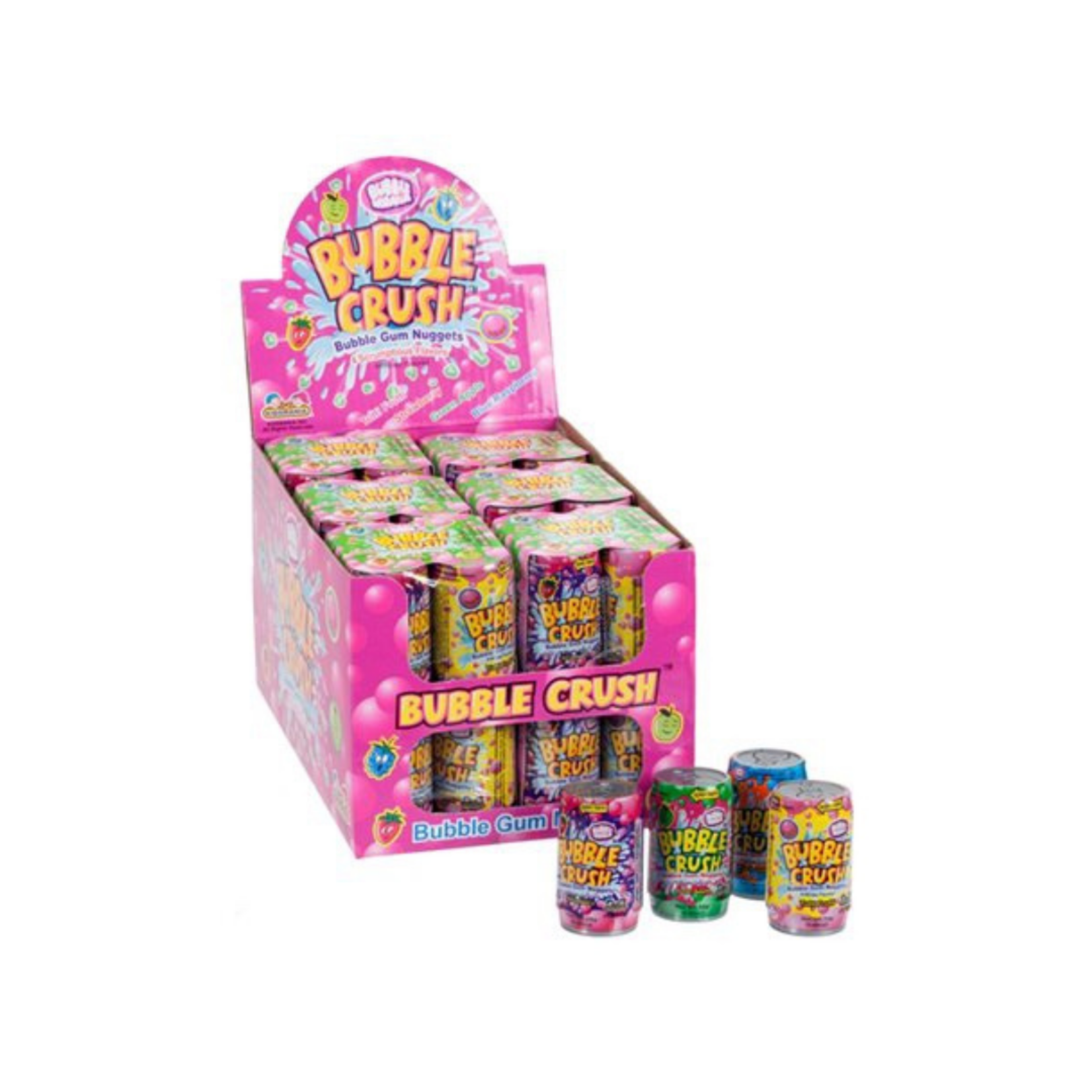 Bubble Crush Bubble Gum Nuggets Cans - 12ct