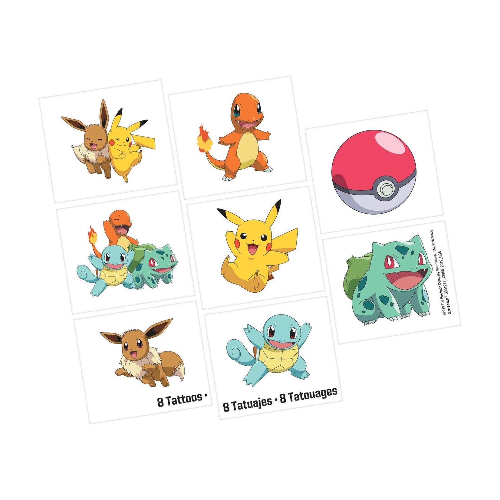 Pokemon Tattoos 12ct