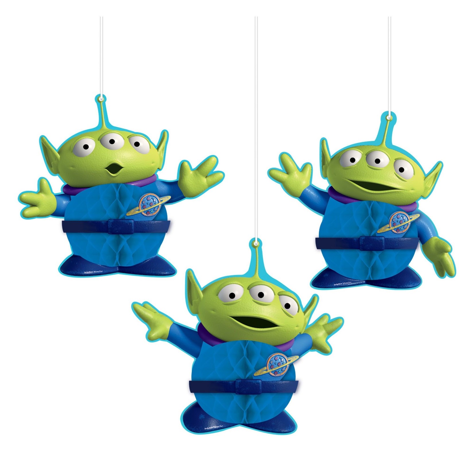 Pixar Toy Story 4 Honeycomb Decorations - 3ct