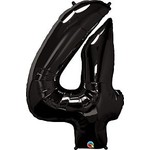 34" Number 4 Black