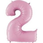 34" Number 2 Pink