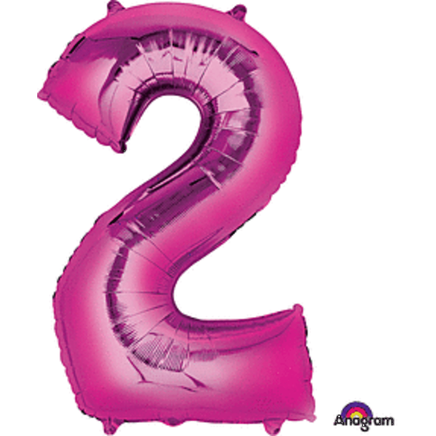 34" Number 2  Fuchsia Pink