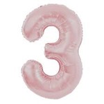 34" Number 3 Pink