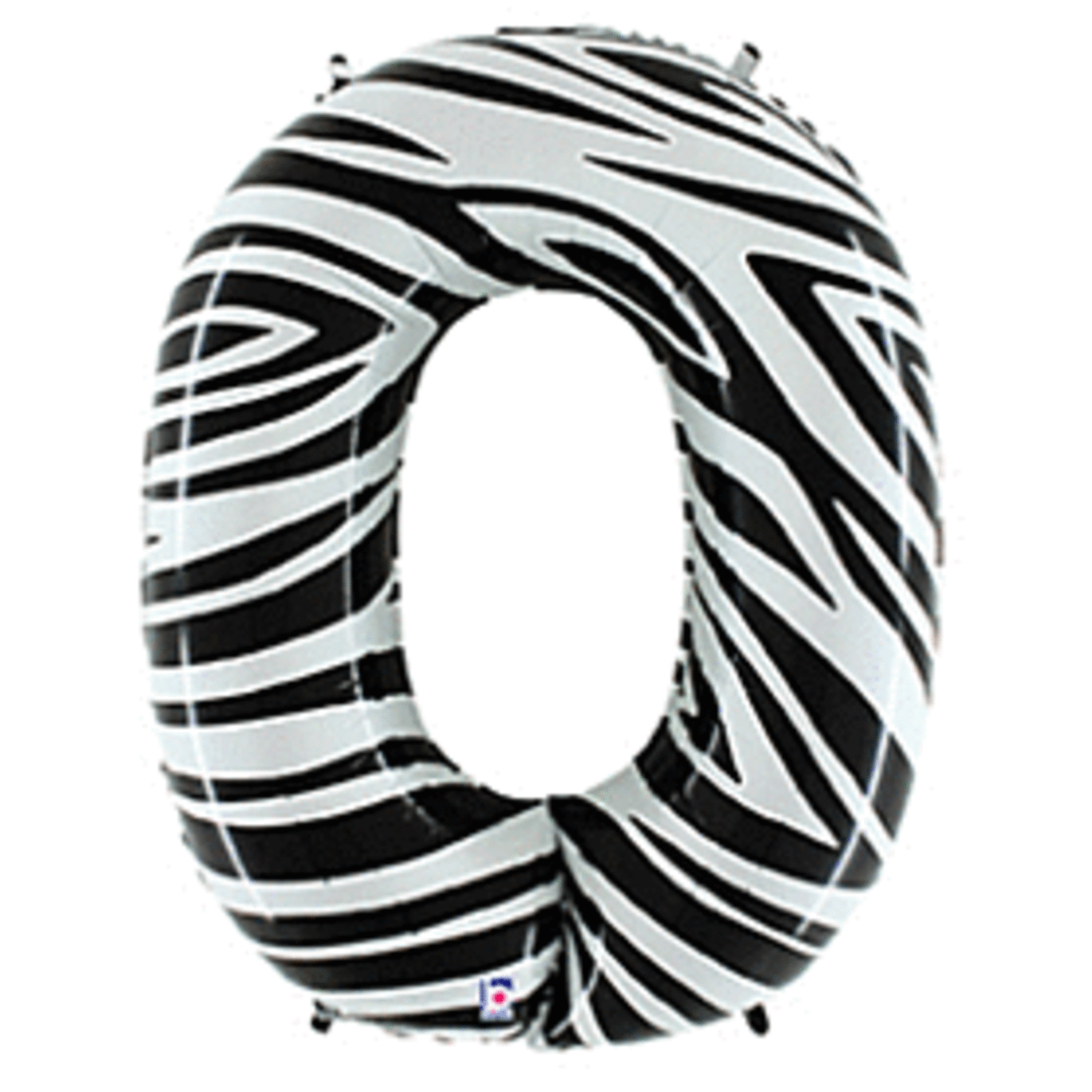 34" Number 0 Zebra Stripes