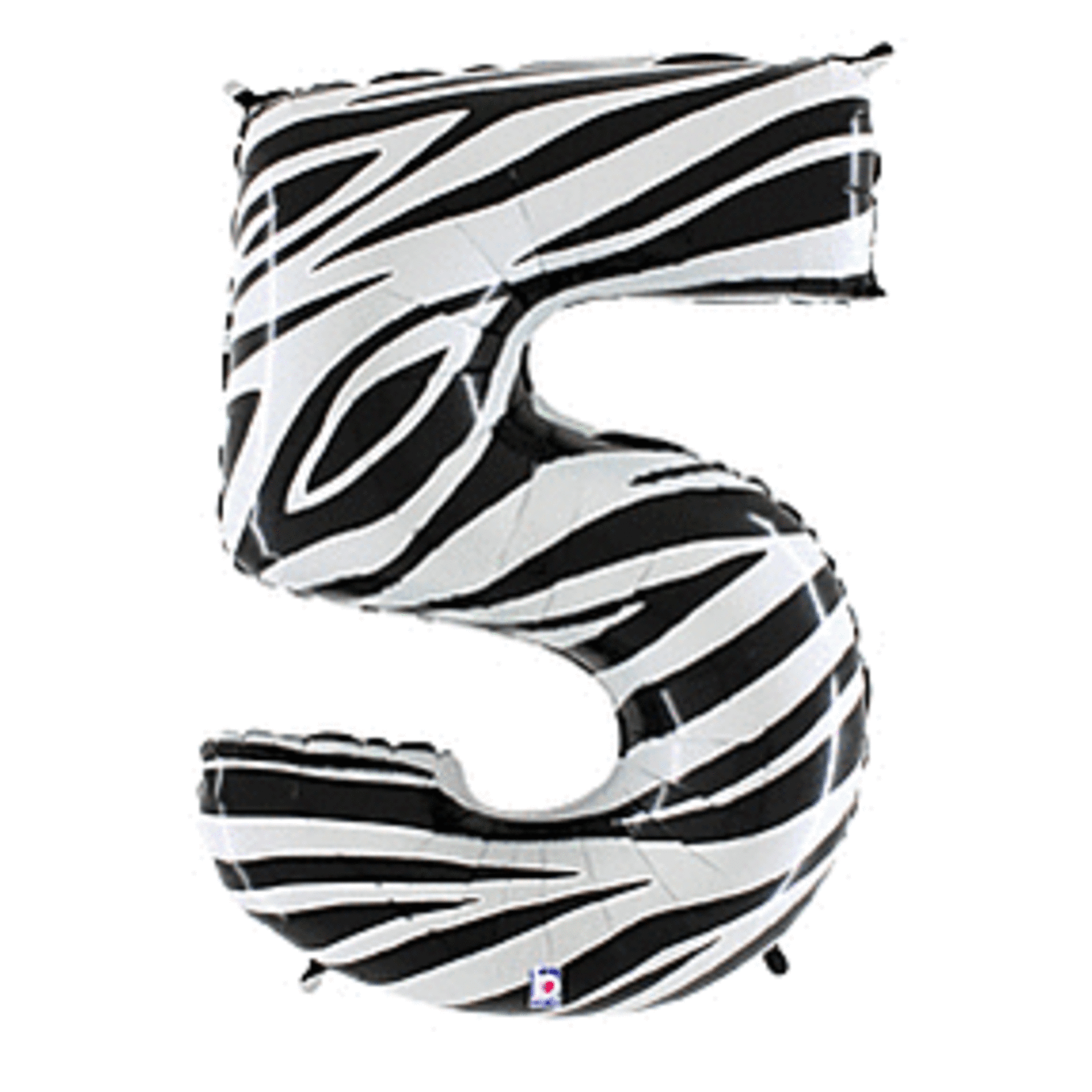 34" Number 5 Zebra Stripes