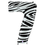 34" Number 7 Zebra Stripes
