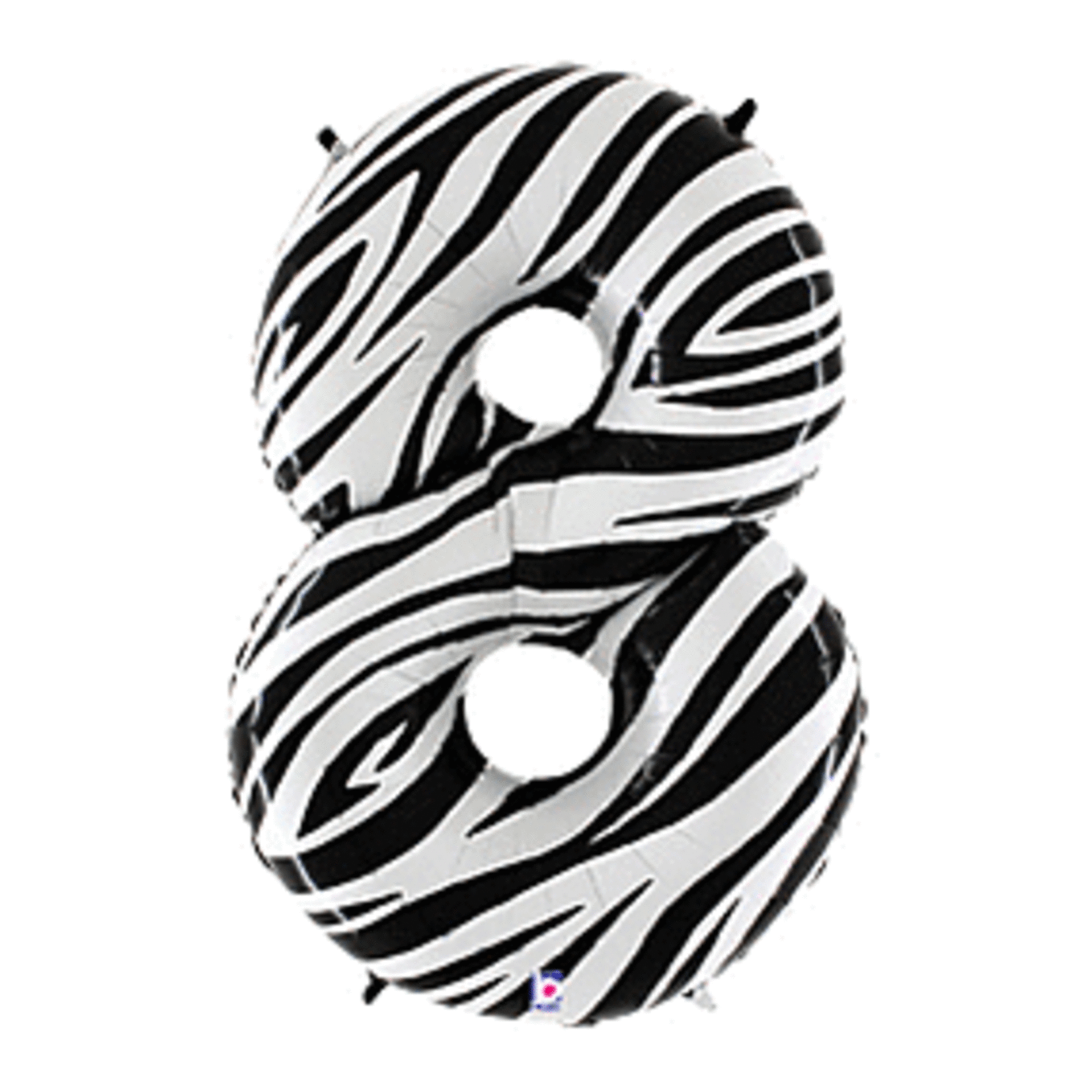34" Number 8 Zebra Stripe